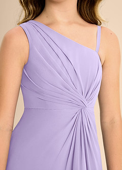Azazie Brooke Junior A-Linie Seitliche Cut-Outs Chiffon Kleid Flieder image7