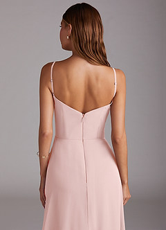 Azazie Marley Bridesmaid Dresses Powder Pink A-Line Off the Shoulder Chiffon Convertible Dress image10