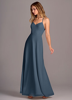 Azazie Mei Suknie dla druhen Linia A Szyfon Do ziemi Sukienka image4