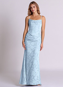 Azazie Sorrel Suknie dla druhen Syrena Gorset Kwiatowe wypalenie Do ziemi Sukienka image6