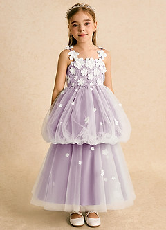 Azazie Teacup Flower Girl Klänningar Klänning Balklänning i Tyll Spets image7