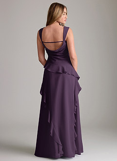 Azazie Sloane Bridesmaid Dresses Plum A-Line Sweetheart Neckline Chiffon Dress image2