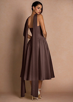 Midi jurk Teylora Truffel image2