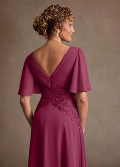 Azazie Milliat Suknie dla Matki Panny Młodej Linia A Koronka Szyfon Długość podłogi Sukienka image6