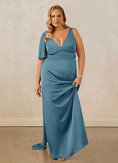 Christian Siriano Bridal for Azazie 1011 Bridesmaid Dresses Bermuda Mermaid Bow Stretch Satin Dress image16
