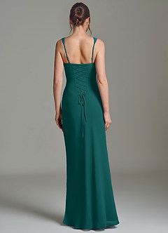 Azazie Niamh Bridesmaid Dresses Peacock Mermaid Corset Chiffon Dress image2