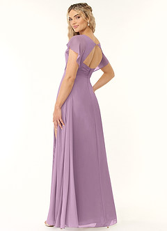 Azazie Rylee Bridesmaid Dresses Wisteria A-Line Pleated Chiffon Dress image4