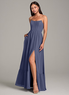 Azazie Kailee Bridesmaid Dresses Stormy A-Line with Pockets Chiffon Dress image4