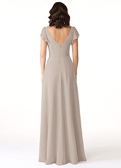 Azazie Omari Bridesmaid Dresses Frost A-Line Chiffon Dress image2