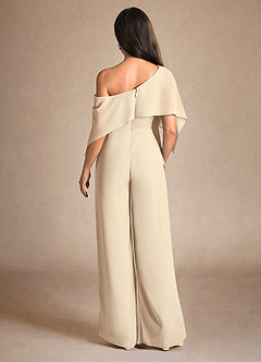 Azazie Halima Kleider für die Brautmutter Overall/Jumpsuit Seitliche Cut-Outs Chiffon Kleid Champagner image3