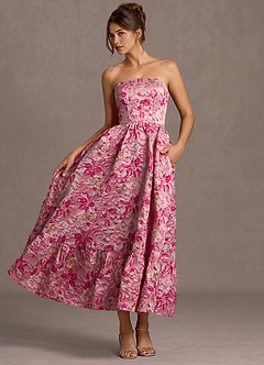 Vestido Floral Rosa Largo Ysolde image5