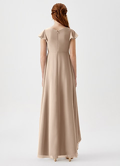 Azazie Breanne Junior Jurk van Chiffon met A-Lijn Taupe image6