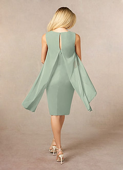 Azazie Viviana Mother of the Bride Dresses Dusty Sage A-Line Sequins Mesh Dress image2