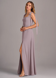 Azazie Debra Bridesmaid Dresses Dusk A-Line with Pockets Chiffon Convertible Dress image4