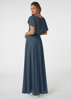 Azazie Jamie Bridesmaid Dresses Neptune A-Line Chiffon Dress image4