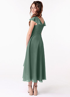 Azazie Posie Junior A-Linie Gestreift Chiffon Kleid Seemoos image2