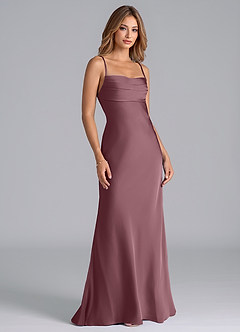 Azazie Seema Bridesmaid Dresses Amethyst Mermaid Corset Stretch Satin Dress image1