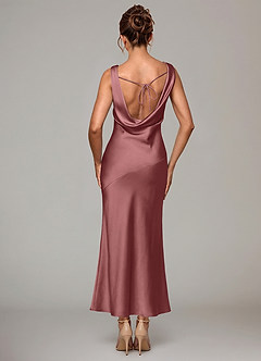 Azazie Rylina Robes de demoiselle d'honneur Robe Sirène en Satin extensible Plissée Améthyste image6