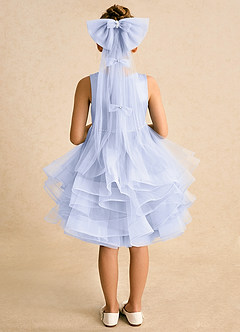 Azazie Tinie Flower Girl Dresses Lavender Ball-Gown Bow Tulle Dress image6