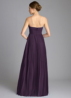 Azazie Mariana Bridesmaid Dresses Plum A-Line Strapless Chiffon Dress image5