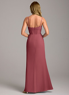 Azazie Chantel Bridesmaid Dresses Merlot Sheath Strapless Chiffon Convertible Dress image6
