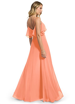 Azazie Jean Vestidos de damas de honor Vestido de Atardecer de Gasa de Corte en A Convertible image2