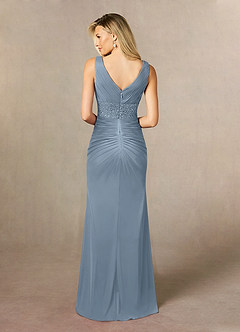 Azazie Winona Mother of the Bride Dresses Dusty Blue Mermaid Sequins Mesh Dress image10