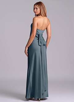 Azazie Ailanie Brudtärnklänningar Klä av Tubklänning i Stretch Satin Axelbandslös Skymning image2