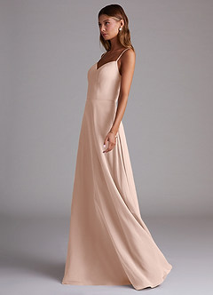 Azazie Marley Bridesmaid Dresses English Rose A-Line Off the Shoulder Chiffon Convertible Dress image6