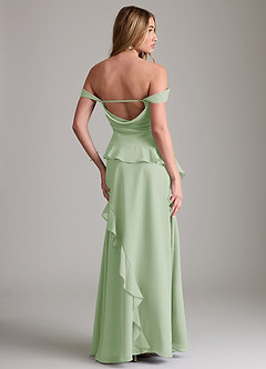 Azazie Sloane Bridesmaid Dresses Dusty Sage A-Line Sweetheart Neckline Chiffon Dress image7