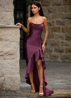 Siren Ankara Red Mermaid Prom Dress image3