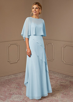 Azazie Bowie Mother of the Bride Dresses Sky Blue A-Line Chiffon Dress image2