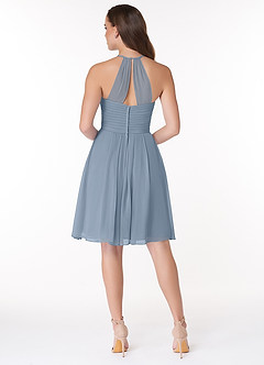 Azazie Adriana Final Sale Wisteria A-Line Pleated Chiffon Dress image2