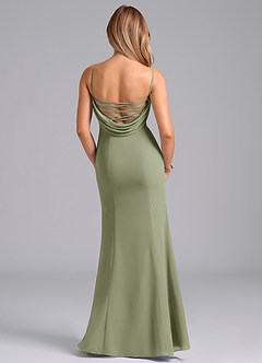 Azazie Wynni Bridesmaid Dresses Pistachio Mermaid Corset Chiffon Dress image6