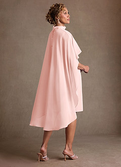 Azazie Irna Klänningar till brudens mor Klä Kolumn i Chiffong Rodnande Rosa image4