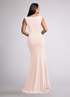 Azazie Juliane Mother of the Bride Dresses Blushing Pink Mermaid Sequins Lace Dress image4