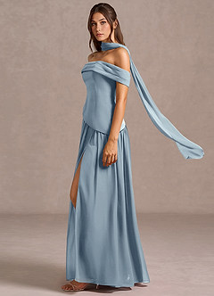 Vestido Azul Pálido Largo Liora image4