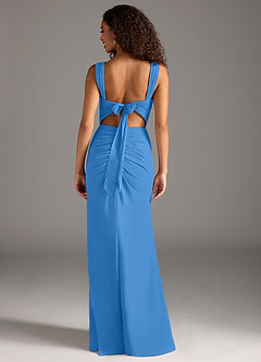 Azazie Jesaphine Abiti da Damigella Abito Tubino in Chiffon Fiocco Blue Jay image2
