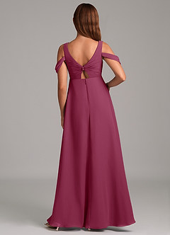 Azazie Rhea Maternity Bridesmaid Dresses A-Line Pleated Chiffon Floor-Length Dress image2