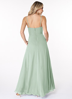 Azazie Kaylee Final Sale Agave A-Line Ruched Chiffon Dress image2