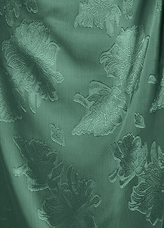Azazie Kaelis Bridesmaid Dresses Eucalyptus Mermaid Pleated Floral Jacquard Burnout Dress image6
