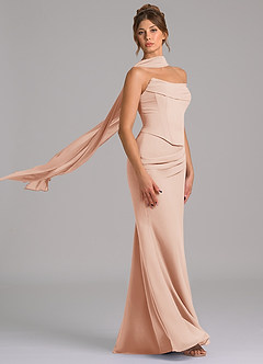 Azazie Sorrel Suknie dla druhen Syrena Gorset Szyfon Do ziemi Sukienka image3