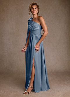 Azazie Lancaster Kleider für die Brautmutter A-Linie One-Shoulder Chiffon Kleid Zwielichtviolett image5
