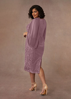 Azazie Mya Mother of the Bride Dresses Dusty Rose Sheath Scoop lace Lace Dress image8