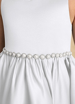 Azazie Julietta vestidos de niña de las flores Vestido de Blanco de Tul de Princesa con Convertible image10