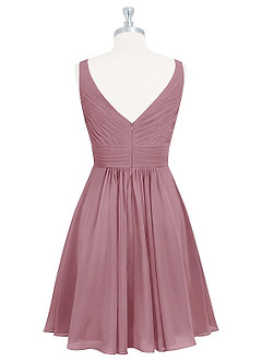 Azazie Grace Bridesmaid Dresses Vintage Mauve A-Line Pleated Chiffon Dress image8