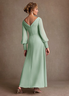 Azazie Paterson At-home Try On Dresses Agave A-Line Pleated Chiffon Dress image2