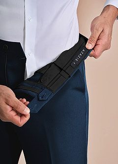 front William Bleu Marin Pantalon habillé