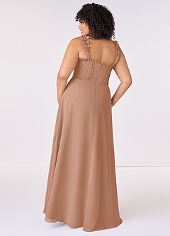 Barbie ♥ Azazie Bridesmaid Dresses Champagne Rose A-Line Sweetheart Neckline Chiffon Dress image7