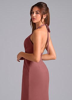 Azazie Valerie Bridesmaid Dresses Amethyst Mermaid Pleated Chiffon Dress image2